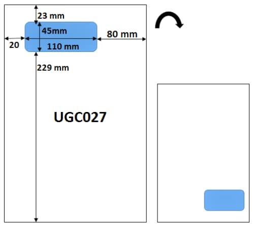 5000 feuilles avec étiquette intégrée pour Amazon. étiquette grand format 110 x 45 mm