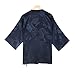 HZCX FASHION Cardigan Kimono for Men Black Silk Satin Robe Mens Lightweight Traditional Hanfu Silky Chinese Dragon Shirt(Navy,XX-Large)