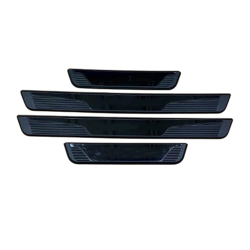 Seuils de porte Subaru Levorg en acier et plastique - Kit de 4 pièces de protection noires