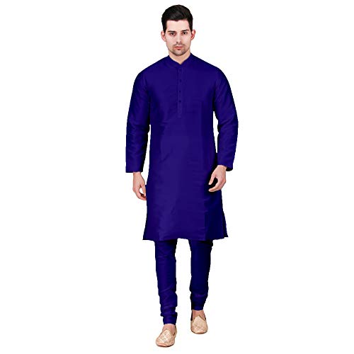 Pyjama indien Kurta en soie homme kacery GR810 ensemble de nuit
