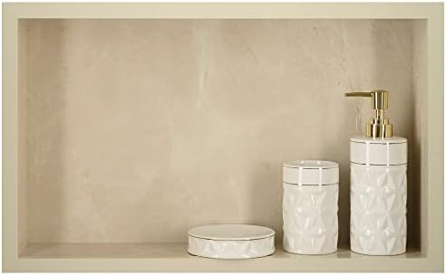 Nicho Em Porcelanato Polido Para Banheiro Porta Shampoo Organizad...