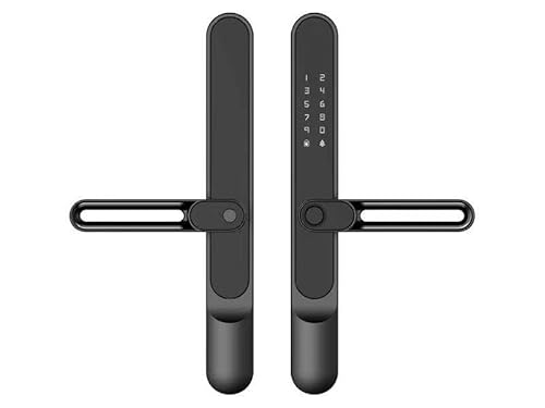 Simpled SS-SP Weatherproof SlimSeries Smart Lock Touch, 7-in-1, Fingerprint Keyless Security Entry Door Lock, Bluetooth Electronic Deadbolt, Smartphone Access - Designed for the UK Weather, Matt Black
