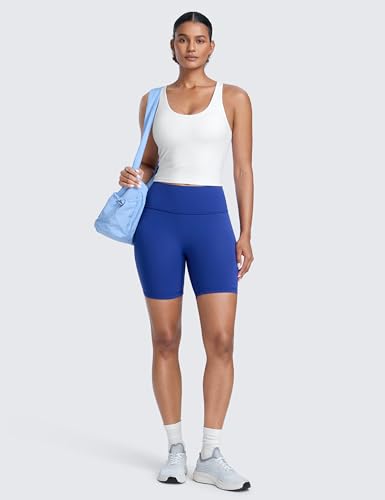 Image of CRZ YOGA Secretsculpt Biker Shorts 6 inch | Booty Scrunch Butt, Butterlift, Buttery Soft, Moderate Compression, Workout, Pilates, No Front Seam, High Waist, for Women