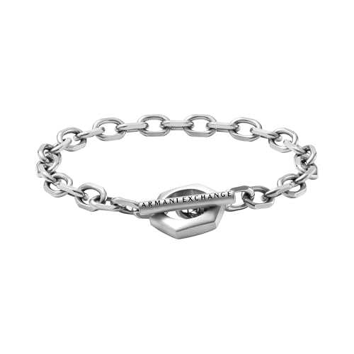 Image of A|X Armani Exchange Stainless Steel Chain Bracelet for Men