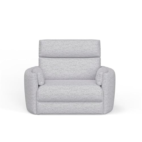 Sillón reclinable grande con puerto USB gris miniatura 3