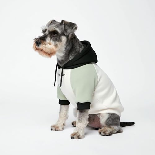 Image of Spark Paws Dog Hoodie - Premium Dog Sweater for Small, Medium, and Large Dogs | Warm Outfits for French Bulldogs, Pitbull, Puppy, Winter Jacket Alternative - Olive Cream - M