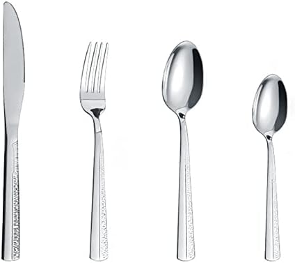 Flatware Sets 4pcs Set Vintage Dinnerware Set Stainless Steel Knife Fork Spoon Set Table Cutlery Luxury Kitchen Full Tableware Zero Waste Flatware Se