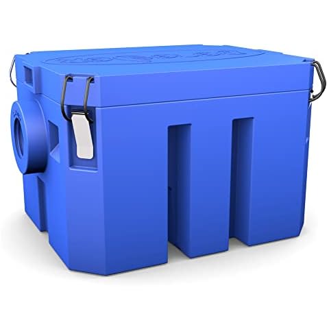 Home Grease Trap for Kitchen Sink - Grease Trap plastic 5 GPM Under Sink- Grease Interceptor - Small Grease Trap for food truck Canteen Kitchen Wastewater - 10 Lb Grease Trap Interceptor 16"*13"*11" Cover