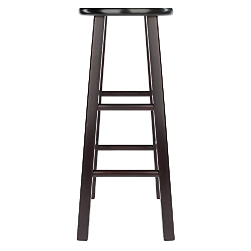 Image of Winsome Element 2-Piece Counter Stool Set, Classic Backless Bar Chairs for Kitchen & Dining Room Seating, Timeless Essential Furniture for Home, Dorm, Apartments