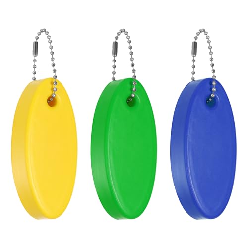 Image of Apausvcm 3 Pcs Foam Floating Keychain, Floating Boat Keychain Waterproof Surfboard Key Ring for Kayak Sailing Swiming