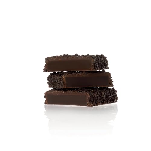 Venchi - Chocoviar-Coated Bar - Cuor di Cacao filling with double coating of Extra-Dark Chocolate and 75% Chocoviar granules, 200g - Vegan - Gluten Free