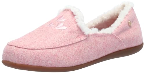 Spenco Heavenly Slipper, Pink Hearts, 8.5