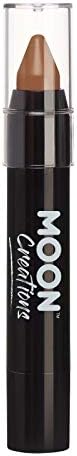 Moon Creations Face Paint Stick Body Crayons | Black | 3.2g | Sweat Proof & Water-Resistant Face Paint | Cruelty Free, Made in UK | For Kids, Adults, Fancy Dress, Festivals, Halloween