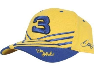 ACTION Dale Earnhardt Jr #3 (with Dale Sr's Embroidered Signature on Bill) Wrangler Blue & Yellow Hat Cap One Size Fits Most OSFM Adjustable Strap