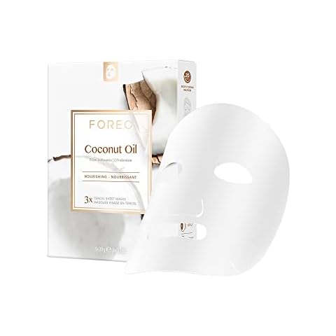 FOREO Coconut Oil Nourishing Sheet Mask for Dehydrated Skin, 3 pack, Deeply Moisturizing Clean Formula, Cruelty-free, Compatible with UFO devices Cover