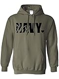 zerogravitee Navy Wife Hooded Sweatshirt in Military Green - Large