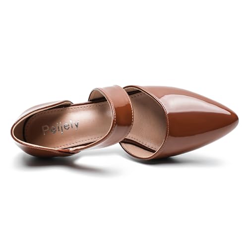 Women's Pointed Toe Kitten Heel Pumps Slip-On Dress Shoes
