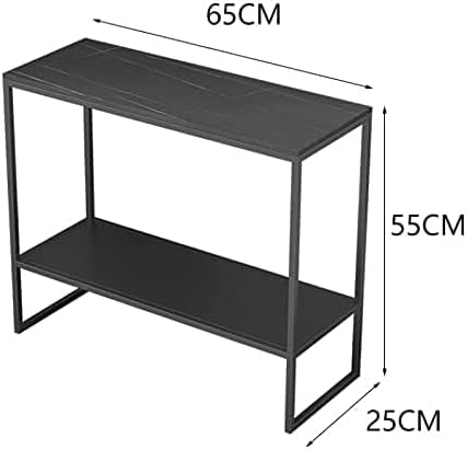 Side Table/End Table,Rock Board Sofa Side Corner Few Living Room Iron Square Table Small Tea Table Bedside Cabinet