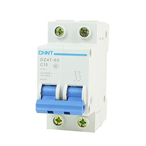 Aexit 15A AC Distribution electrical 400V 6000A Breaking Capacity 2 Poles DZ47-60 Series Circuit Breaker