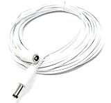 DRUT 10 m 5,5 mm x 2,1 mm Prise d'alimentation CC vers Prise, vidéosurveillance mâle vers Femelle, LED, Modem routeur, câble d'extension pour Instruments de Musique 33 Pieds Blanc