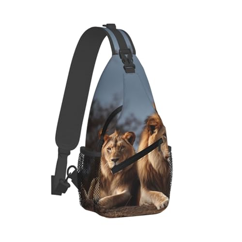 Mochila tipo Sling Crossbody Negra para Senderismo miniatura 1