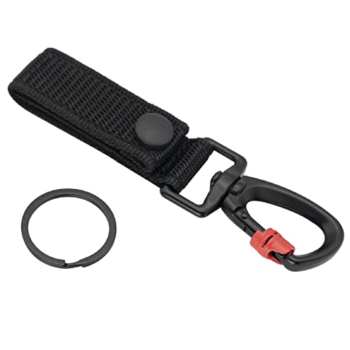 Dotacty Heavy Duty Key Ring Belt Holder Key Chain Organizer Metal Carabiner Clip Duty Belt Keeper Utility Hook for Police LEO