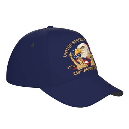 Image of USA Flag Baseball Cap American Patriotic Trucker Hat Father Dad Mother Mom Adjustable Sportswear Hat for Men Women Adults