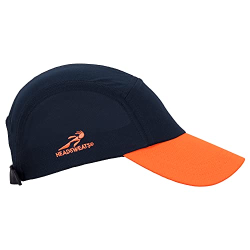 Headsweats Standard Performance Race Hat Baseball Cap For Running And Outdoor Lifestyle, Navy-Neon Orange, One Size #TOP4
