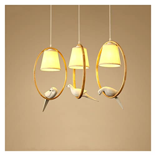 Lumières en bois restaurant et suspension luminaire tissu résine
