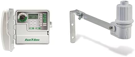 Rain Bird SST600OUT Simple-to-Set Indoor/Outdoor Sprinkler/Irrigation Timer/Controller, 6-Zone/Station (This New/Improved Model Replaces SST600O) Rain Bird CPRSDBEX Wired Rain Sensor