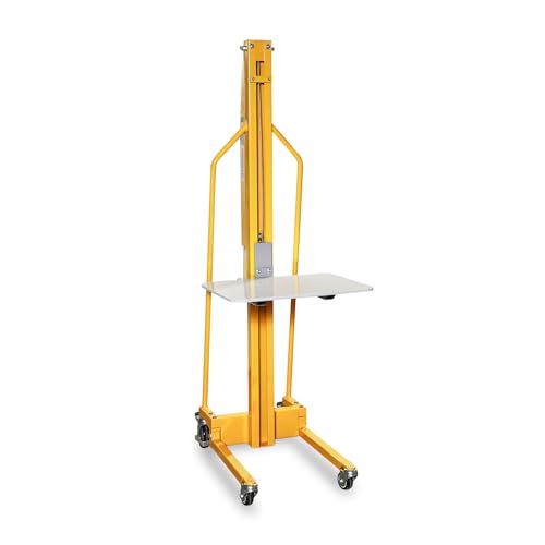 Ergonomischer Hubtisch Minilift mit Seilwinde - 100 kg - 1.500 mm Hubhöhe - Stapler Handwagen