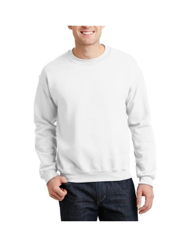 Sweat-shirt col rond blanc pour vos moments de détente et sorties urbaines