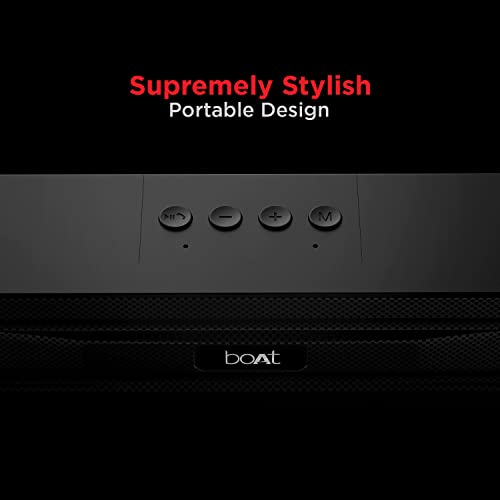 Image of boAt Aavante Bar 508 Portable Soundbar with 10W RMS Stereo Sound, Dual EQ Modes, Multi-Compatibility, 10HRS Playtime and Master Remote Control(Midnight Black)