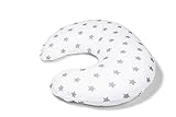 Der Begleiter für unterwegs. PHP Gift and Baby Widgey Stillkissen, Sternendesign, Weiß/Grau