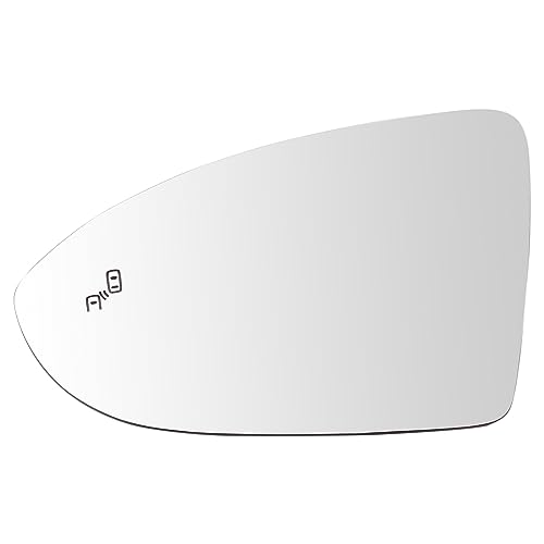 TRQ Mirror Glass Driver Side for Models with Factory Equipped Blind Spot Indicator Compatible with 2015-2021 Volkswagen GTI Golf Golf R by TRQ - Used condition - CA$16.12