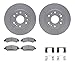 Dynamic Friction Company Front Geospec Brake Rotors with 5000 Advanced Brake Pads includes Hardware 4512-48128