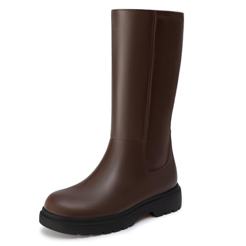 Athlefit Girls Knee High Boots Fall Winter Fashion Tall Riding Boots Size 11 Little Kid