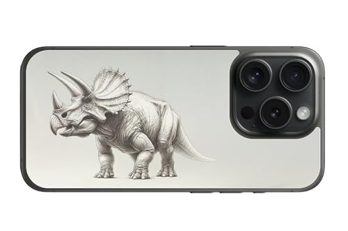 ClearView iPhone 15 Pro�p �v�����g �w�� �ی� �t�B���� ���{�� �����V���[�Y �g���P���g�v�X triceratops