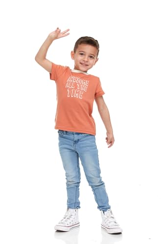 Cudlie 5-Pack Toddler/Baby Boy Short Sleeve Shirts - Premium Quality T-Shirt Tops for Lightweight Comfort and Style.Multipack Infants and Childrens Essentials.