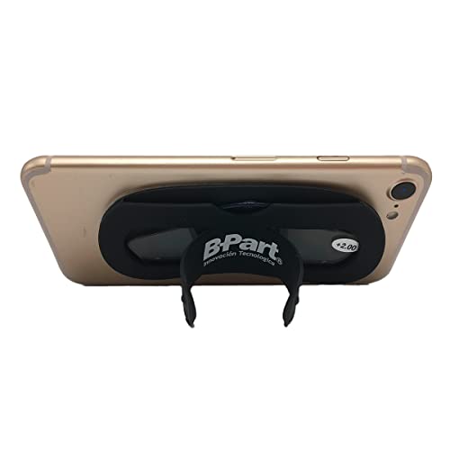 B-Part Ultra Slim Reading Glasses (+2.0)- "The Original" Rimless Readers With A Flat Holder Cell Phone Stand - Pocket Magnifying For Woman & Men #TOP2