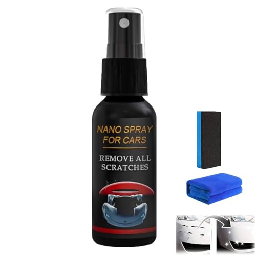 NurafixAuto Spray Kratzer Entfernen Scratch Remover Auto Quick Effect Coating Agent for Car Nano-autospray Auto Kratzer Entferner Remove Scratches Autokratzer-Entfernungsset für Glanz und Schutz (1PC)