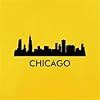 City Silhouettes Chicago - Mens T-Shirt - Yellow - Medium #1