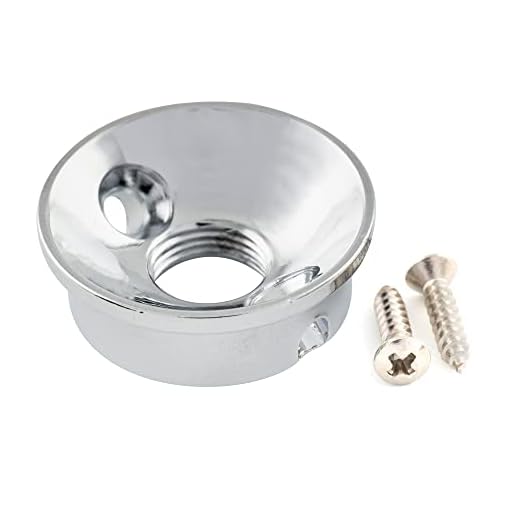 Musiclily Pro 3/8 Pulgada Acero Telecaster Placa de Jack Plate para Guitarra Eléctrica tipo Tele USA/Mexico, Cromado