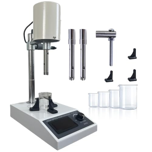 OFNHJK Lab Emulsifying Homogenizer, High Speed Homogenizer Lab Dispersion Mixer, Digital Display Speed Adjustable 8000~22000RPM, Lab Cosmetics Homogenizer for Liquid Lotion Cream