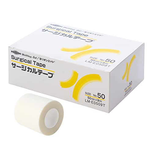 ミリオンエイド 不織布 サージカルテープ 50mm×9m 白 6巻 LM-E0509T