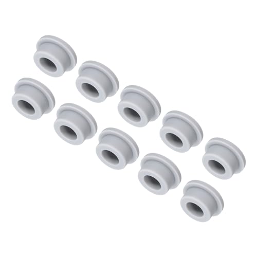 Image of MECCANIXITY High Temp Silicone Plug Mount Dia 24mm /0.94 Inch T Shaped Rubber Stopper Hole Plugs for Powder Coating Plating Waterproof Sealing Plugs Grey Pack of 10(OD 31mm /1.22 Inch)