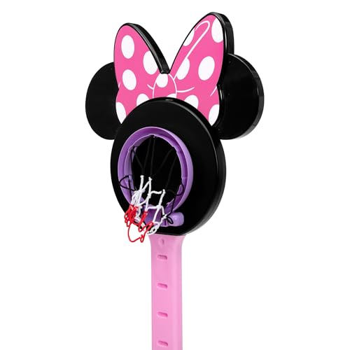 Image of Minnie Mouse Plastic Basketball Set by Delta Children - Includes Basketball Hoop, 1 Basketball and Ball Pump