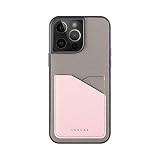 COGURE コグレ iPhone13ProMax ケース 本革 シュリンクカーフレザー カード入れ シンプル おしゃれ ギフトボックス付き COPC2 グレージュ+ピンク