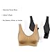 Genie Bra Womens 3 Bra Pack - Wireless Bra Pack, Solid Color Seamless Bra - Neutral - 3X