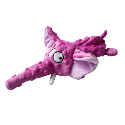 ZENVALY Giochi con Squeak per Cani, Non Imbottiti, in Peluche, Giocattolo per Cigolanti Cucciolo, Giocattoli per Cuccioli da Masticare, per Cane di Taglia Piccola Media, Elefante, Viola